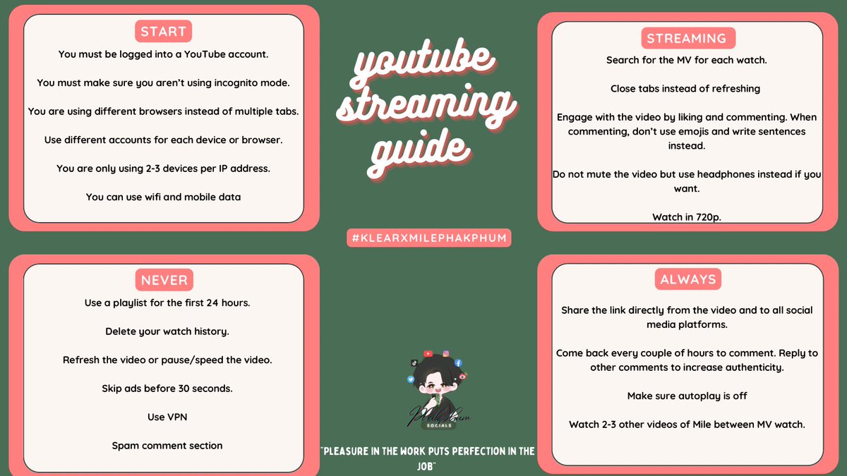 🌹YouTube streaming guidelines 🌹

🔥🔥𝐓𝐨𝐦𝐨𝐫𝐫𝐨𝐰 𝐢𝐬 𝐃-𝐃𝐚𝐲!🔥🔥

#เหลือแค่ลืม by <a href="/klearband/">KLEAR</a> will be officially released in less than 24 hours!

Here's a guide to prepare us for the exciting day tomorrow 💚

🚫🚫Don't miss out!

⏰️6PM (GMT+7)
📍Youtube Genierock