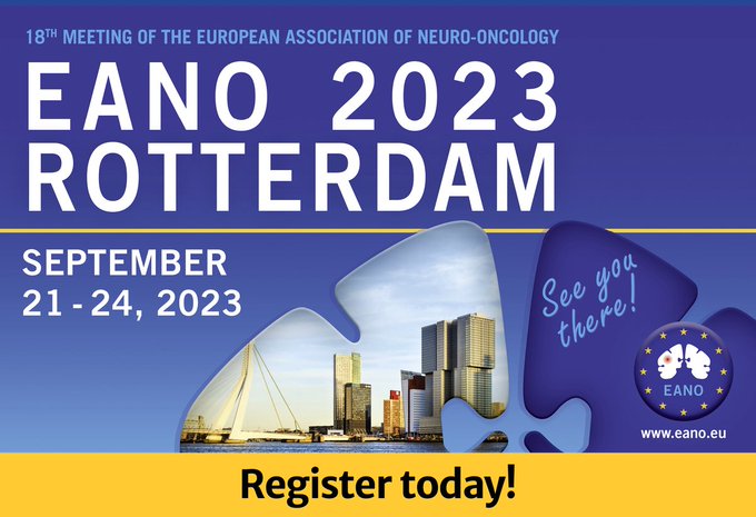 There is still time to register for #EANO2023, to be held from Sept 21-24 in Rotterdam! Learn more about the most recent findings from all fields of #NeuroOncology and #NeuroSurgery &amp; benefit from discussions with colleagues from all over the world. bit.ly/3sgDcCS #btsm