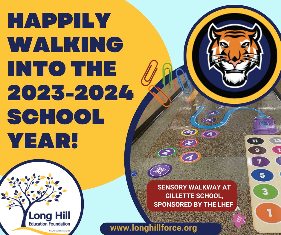 LHEdFoundation's tweet photo. 📓✂️Welcome students to the start of the 2023-2024 school year! 📚✏️

#lhef #longhilltownshipschools #gilletteschool #sensorywalkway https://t.co/yXCgFZHsrs