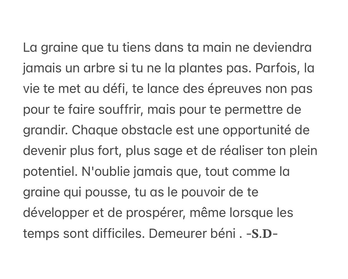 De la Graine à l'Arbre…