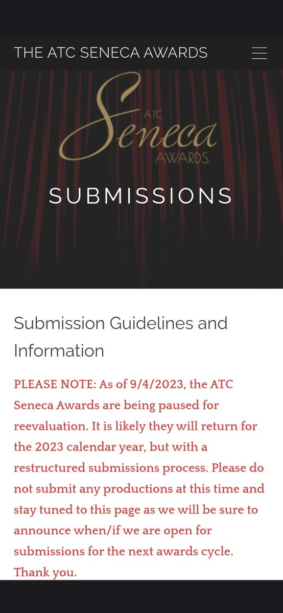 Important update! For more info, please see yesterday's episode of the <a href="/ATCcast/">AudioTheatreCentral</a> podcast. audiotheatrecentral.com/2023/09/atc184…
