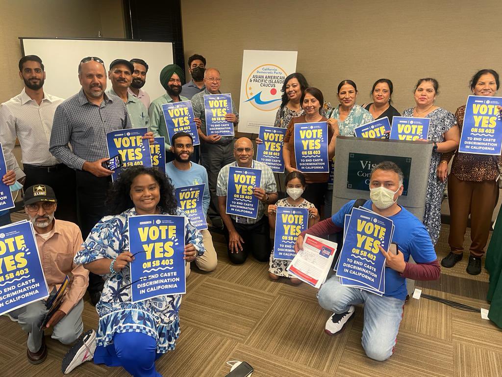 Dear @GavinNewsom the California Coalition for Caste Equity organized at both #Cadem conventions including the one in Visalia where the party formally endorsed #sb403. You are leader that inspires with your commitment to civil rights for the oppressed. We ask you to stand with us