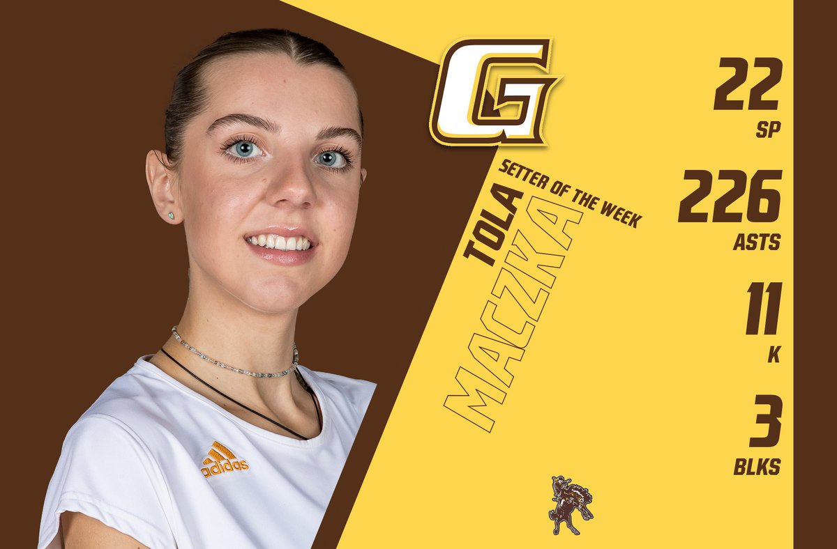 Broncbuster Athletics (@sportsbuster) on Twitter photo Congratulations to Tola Maczka for earning KJCCC DI Setter of the Week for her performance this past week.
<a href="/gccc_vball/">buster_volleyball</a> Congratulations to Tola Maczka for earning KJCCC DI Setter of the Week for her performance this past week.
<a href="/gccc_vball/">buster_volleyball</a>