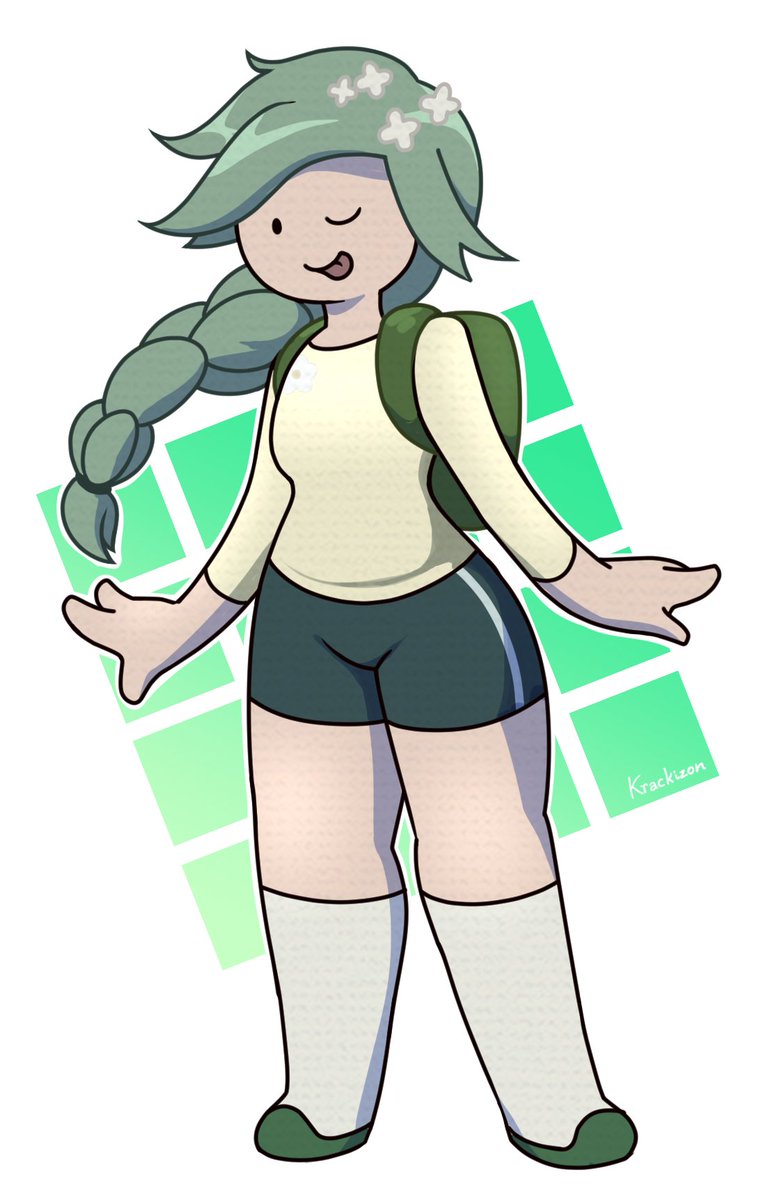 Krackizon's tweet photo. Fern from Fionna &amp; Cake! She's cute... the desaturated palettes of the city world has a certain charm to it <3 https://t.co/xBfTQjzQzs