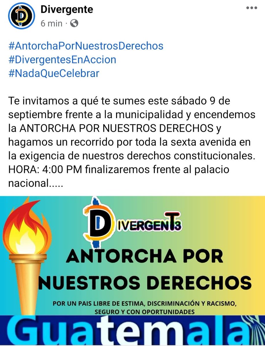 Divergente502's tweet photo. Recuerden los esperamos porque juntos somos más fuertes https://t.co/sTadOf7tk7
