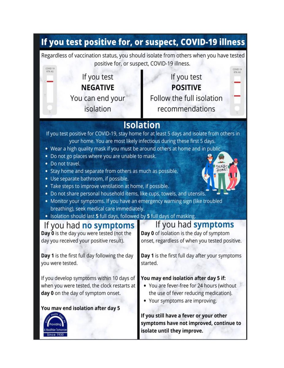 mioschools's tweet photo. Here is the latest Covid-19 guidance from the Oscoda County Health Department.  This is the guidance we refer to at Mio AuSable School. https://t.co/8FGHt032zt
