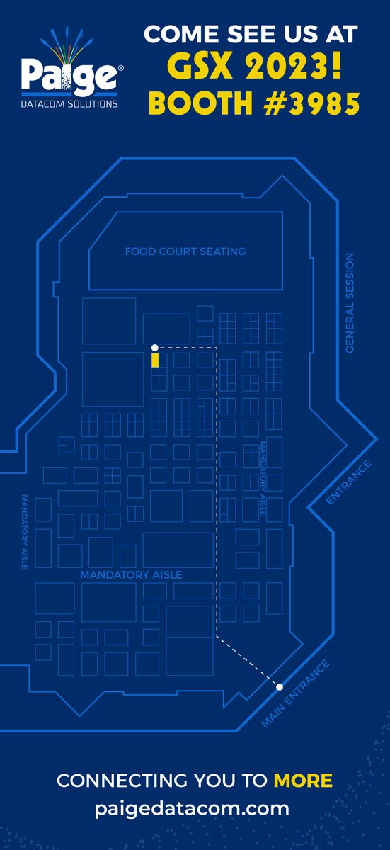 PaigeDataCom's tweet photo. Will we see you at #GSX2023 next week? Find us by the stage!  Booth #3985.
 
#GSX #Security #SecurityTechnology #Engineering #SecuritySolutions #Innovation #WireAndCable #GameChanger https://t.co/y5HLgtrJRR