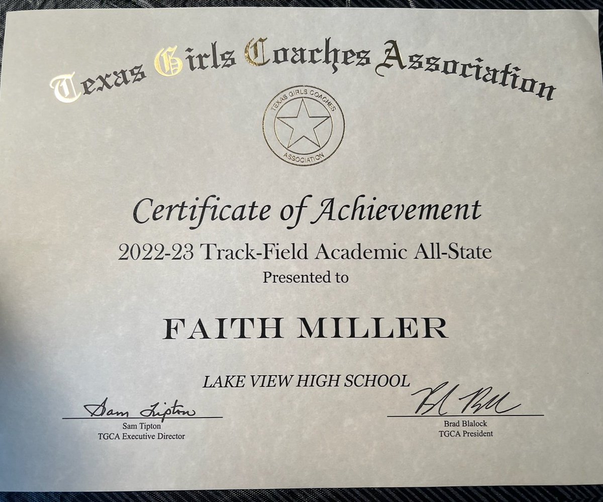 Congratulations to Mischa Watts and Faith Miller for being named 2023 Track and Field Academic All State by the TGCA! We are so proud of you both!