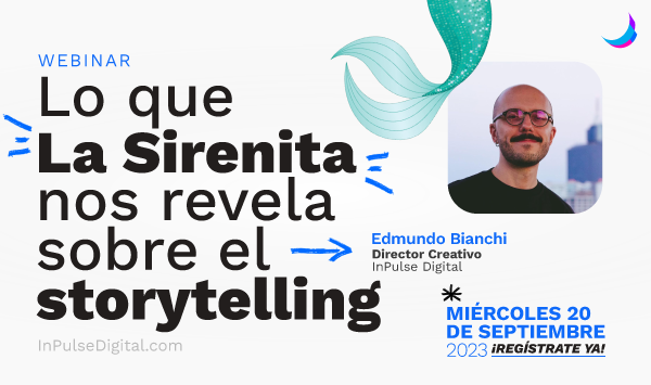weareinpulse's tweet photo. Muchos tienen su técnica de storytelling para marcas y en este webinar te contaremos la nuestra 🚀  
 sí, @edmundanchi (a.k.a. Ed, nuestro Director Creativo 🧑‍🎨) lo hará con La Sirenita 🧜‍♀️
Si te mata la curiosidad, regístrate aquí https://t.co/esmvMaO4wF https://t.co/bLSL5IoSGz
