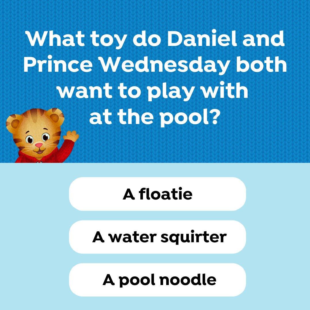 It’s trivia time! Does your little tiger have the answer to this question from “Daniel Takes Turns at the Pool”?