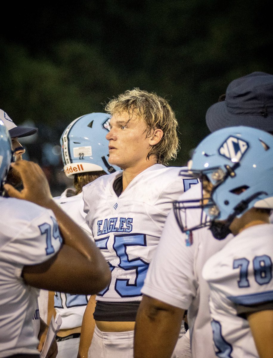 North Cobb Christian Football (@ncceaglesfb) on Twitter photo LINEMAN OF THE WEEK:
Wesleyan
<a href="/MillsMORRIS12/">Mills Morris</a>
The Senior OL/OLB has been dominating folks wherever he is at this season.
He finished the night with the highest OL grade and 1 knockdown.
Glad he is healthy and setting the example on what effort looks like! LINEMAN OF THE WEEK:
Wesleyan
<a href="/MillsMORRIS12/">Mills Morris</a>
The Senior OL/OLB has been dominating folks wherever he is at this season.
He finished the night with the highest OL grade and 1 knockdown.
Glad he is healthy and setting the example on what effort looks like!