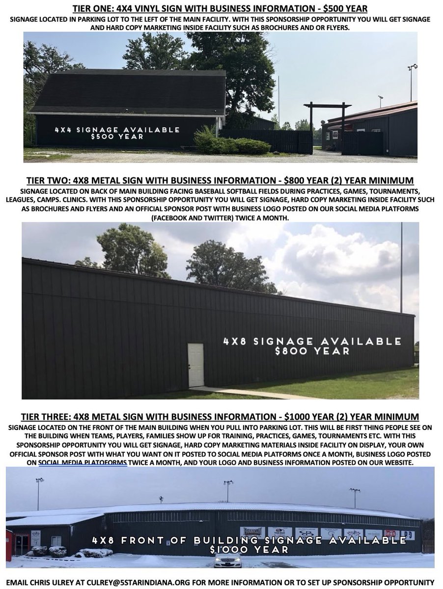 5StarIndiana's tweet photo. 𝐁𝐔𝐒𝐈𝐍𝐄𝐒𝐒 𝐒𝐏𝐎𝐍𝐒𝐎𝐑𝐒𝐇𝐈𝐏 𝐎𝐏𝐏𝐎𝐑𝐓𝐔𝐍𝐈𝐓𝐈𝐄𝐒 🚨 
𝐺𝑜𝑜𝑑 𝑜𝑝𝑝𝑜𝑟𝑡𝑢𝑛𝑖𝑡𝑦 𝑓𝑜𝑟 𝑏𝑢𝑠𝑖𝑛𝑒𝑠𝑠𝑒𝑠 𝑡𝑜 𝑎𝑑𝑣𝑒𝑟𝑡𝑖𝑠𝑒 𝑏𝑒𝑙𝑜𝑤!
𝐅𝐨𝐫 𝐦𝐨𝐫𝐞 𝐝𝐞𝐭𝐚𝐢𝐥𝐬 𝐞𝐦𝐚𝐢𝐥: 𝐜𝐮𝐥𝐫𝐞𝐲@𝟓𝐬𝐭𝐚𝐫𝐢𝐧𝐝𝐢𝐚𝐧𝐚.𝐨𝐫𝐠 https://t.co/vrEVKIbDz2
