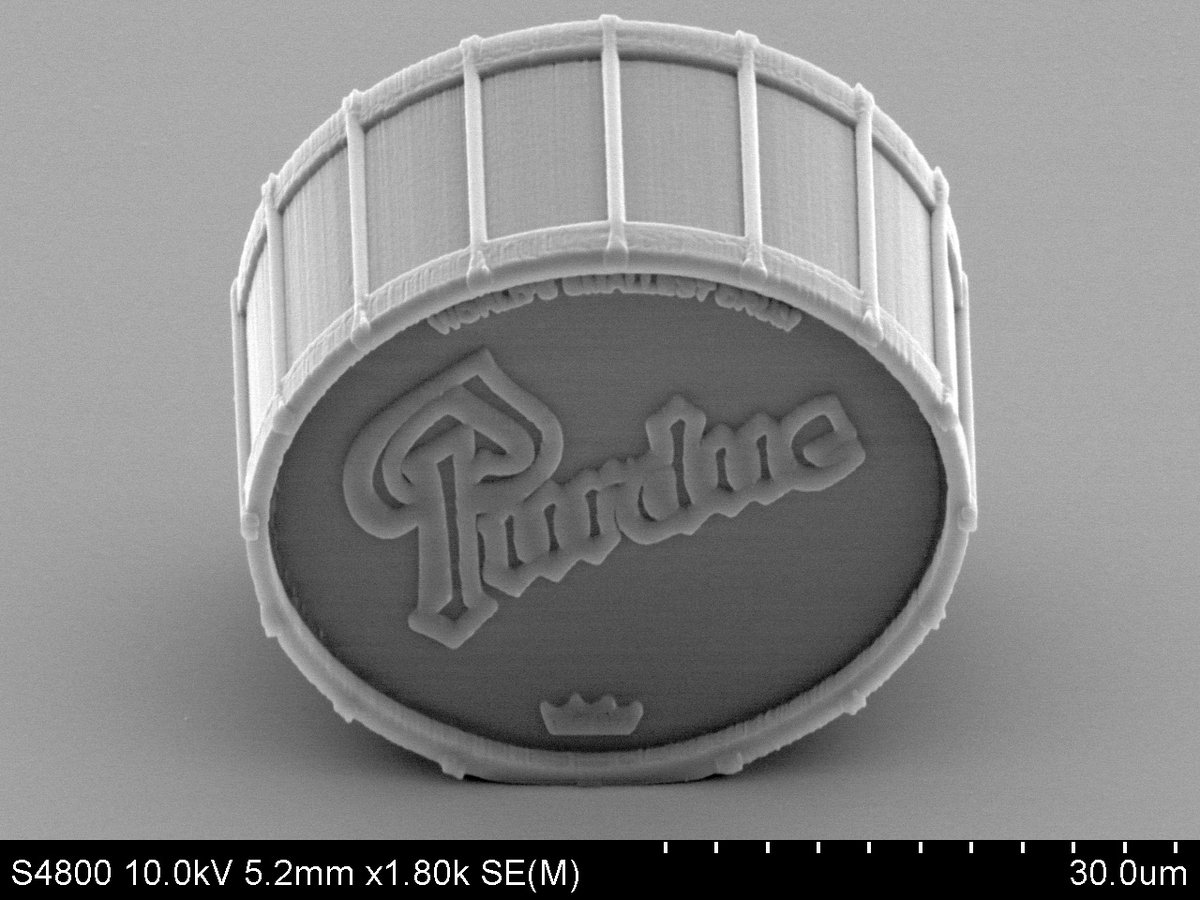 Purdue Mechanical Engineering (@purdueme) on Twitter photo 🥁WORLD'S SMALLEST DRUM: At just 50 microns in diameter, it's 184 TRILLION times smaller than that <a href="/PurdueBands/">Purdue Bands & Orchestras</a> icon, the World's Largest Drum. It was 3D-printed by <a href="/DaveCappelleri/">Dave Cappelleri</a>, to show just how accurate <a href="/NanoscribeGmbH/">Nanoscribe</a> printers are: stories.purdue.edu/the-worlds-sma… 🥁WORLD'S SMALLEST DRUM: At just 50 microns in diameter, it's 184 TRILLION times smaller than that <a href="/PurdueBands/">Purdue Bands & Orchestras</a> icon, the World's Largest Drum. It was 3D-printed by <a href="/DaveCappelleri/">Dave Cappelleri</a>, to show just how accurate <a href="/NanoscribeGmbH/">Nanoscribe</a> printers are: stories.purdue.edu/the-worlds-sma…