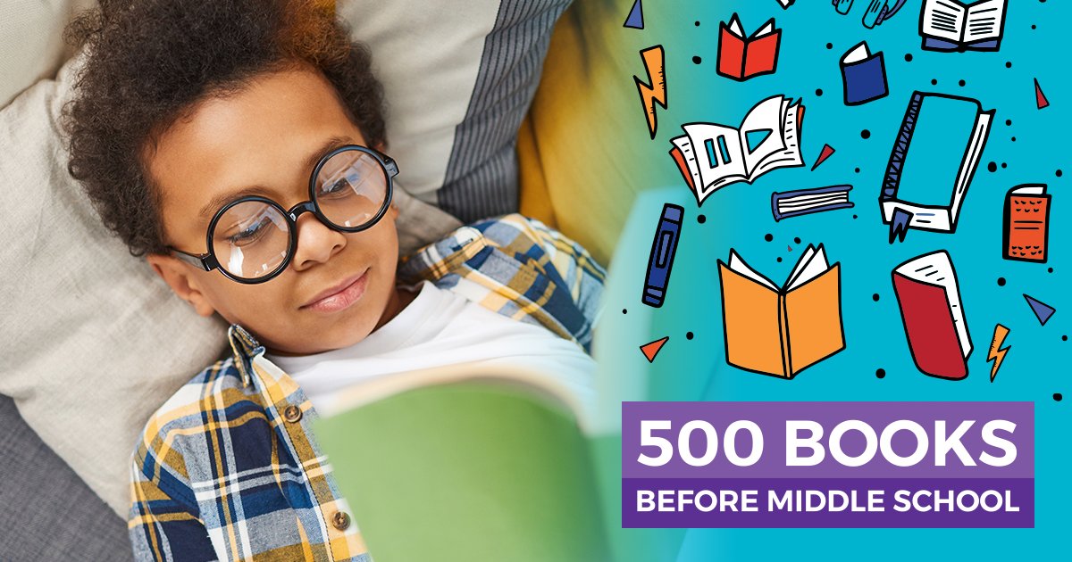 JCPL is excited to announce the launch of our 500 Books Before Middle School Program to celebrate our readers! The program builds on the success of our 1000 Books Before Kindergarten program. Children between kindergarten and 5th grade can join the fun. bit.ly/3r5NmpG