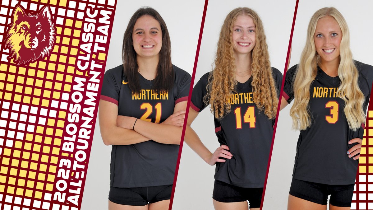 Congratulations to the 3 <a href="/nsuwolves_vb/">NSU Volleyball</a> honorees on the Blossom Classic All-Tournament Team‼️

Walker: 138 assists, 10 blocks
Samuels: 46 kills, .308 hitting%, 5 aces
Meister: 82 digs, 5.86 dig/set

#GoWolves🐺 | #maroonNgold🐾