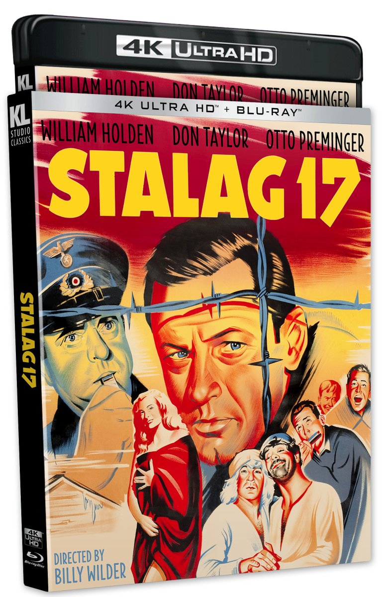 KLStudioClassic's tweet image. Coming November 21st on 4KUHD &amp;amp; Blu-ray!
kinolorber.com/product/stalag…

STALAG 17 (1953) 70th Anniversary
• Brand New HDR/Dolby Vision Master – From a 4K Scan of the 35mm Original Camera Negative

Also Available on Standalone Blu-ray:
kinolorber.com/product/stalag…