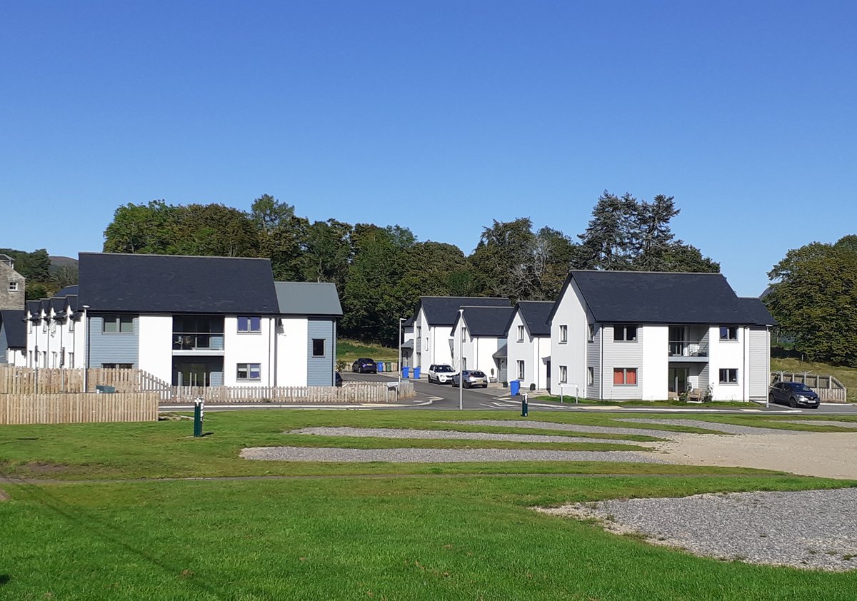 Travelling home from the @ScottishLandCom board meeting in Inverness today, it was inspiring to see these 12 homes for affordable rent developed by Fort Augustus & Glenmoriston Community Company. In addition the group have developed a community owned medical centre. #Empowerment