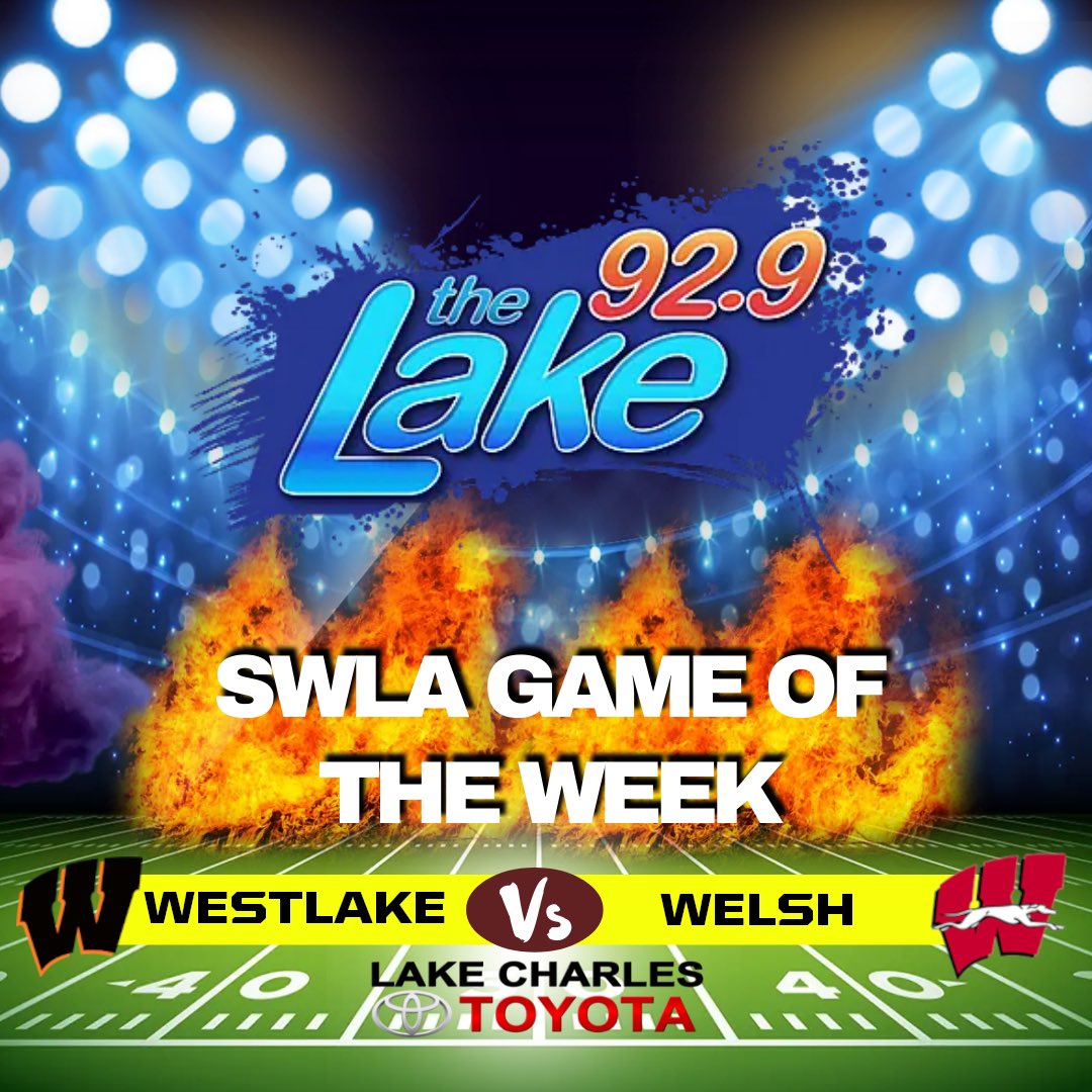 Chaston_Tavares's tweet photo. SWLA Game of the Week Driven by Lake Charles Toyota

‼️ Week Two‼️
🏈 Westlake Rams @ Welsh Greyhounds
📅 Friday September 8th
⏰ Paradise Pregame Show @ 6:40 - Kickoff @ 7
📻 92.9 The Lake
🎙 Chaston Tavares &amp; Patrick Frey
📱 https://t.co/a2ircu6lM1
💻 https://t.co/2soOTFTT9a https://t.co/cavceahO3E