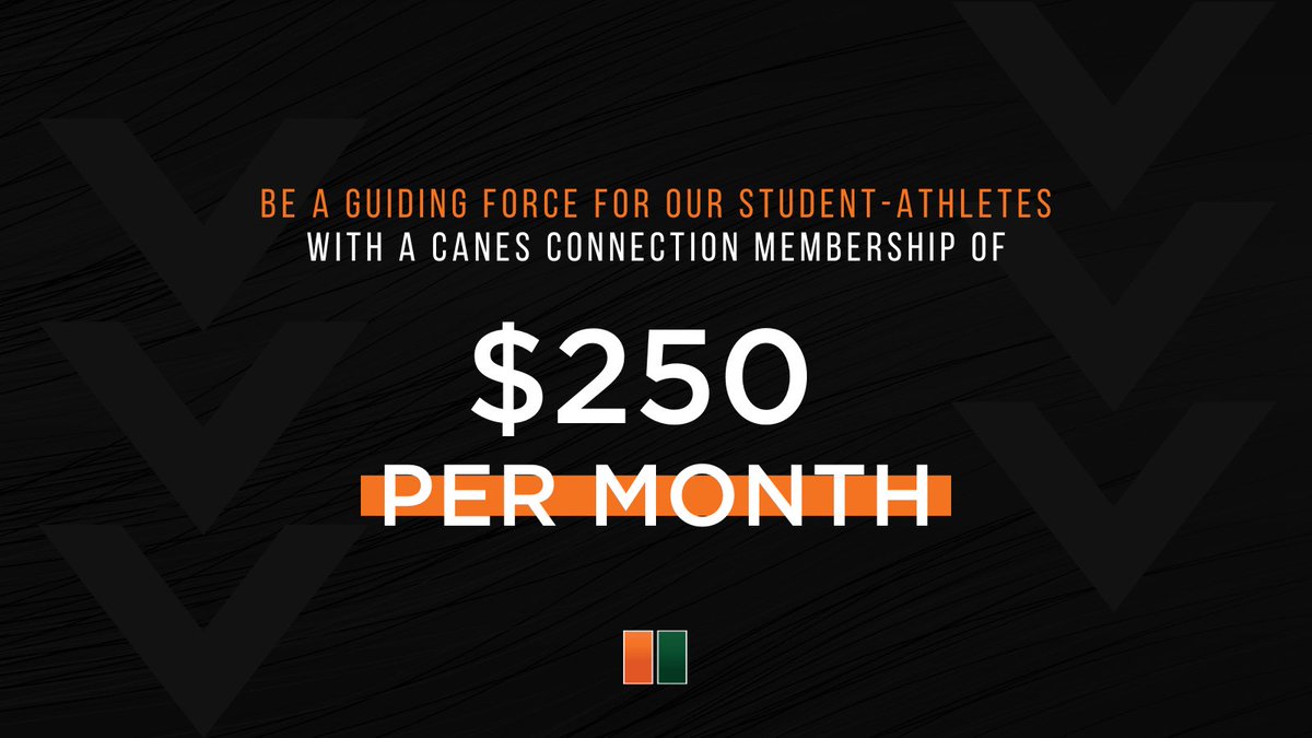 CanesConnection's tweet photo. With a $250 monthly contribution, you’ll stand at the forefront of our success 💪🏻Not only will your contribution make a significant impact towards supporting our student-athletes but you’ll enjoy significant perks! Check them out:
🙌🏻 Exclusive Student-Athlete Interviews and Content
🙌🏻 Invitation to Canes Connection Events
🙌🏻 Invitation to our New Student-Athlete Welcoming Reception
🙌🏻 VIP Access to our Fans Fest
🙌🏻 Invitation to the Fall Camp BBQ
🙌🏻 Autographed Poster
🙌🏻 Autographed Football
The new era begins with U! 🟠🟢 Become a member today: https://t.co/x6kvcztcQD
•
•
•
#CanesConnection #GoCanes #ItsAllAboutTheU #CanesConnectionMembership #BecomeAMember #TheNewEraBeginsWithU #SupportStudentAthletes #JoinTheMovement #NILCollective #NIL #NameImageLikeness #NameImageAndLikeness #ShowYourSupport #UniversityOfMiami