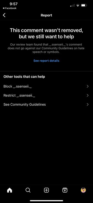 So reported a racist comment in #ariesspears @instagram post and this is there response&hellip; at this point<a href="/tag/ariesspears"class="tags">#ariesspears</a><a class="tags" target="_blank" title="On Twitter" href="/?out=eyJ0eXAiOiJKV1QiLCJhbGciOiJIUzUxMiJ9.eyJpYXQiOjE3MjExMzM0NjQsImlzcyI6InR3cG9ybnN0YXJzLmNvbSIsIm5iZiI6MTcyMTEzMzQ2NCwiZXhwIjoxNzUyNjY5NDY0LCJyZWRpcmVjdF91cmwiOiJodHRwczovL3R3aXR0ZXIuY29tL2luc3RhZ3JhbSJ9.-t2wevY15-KC69FPyQJ7xp7L1oBQerOkapLGHKuFbI54gbtlOB3pjdkyLoQW9xx7CxrcSjSoqDXObxF251zhuA">@instagram</a>