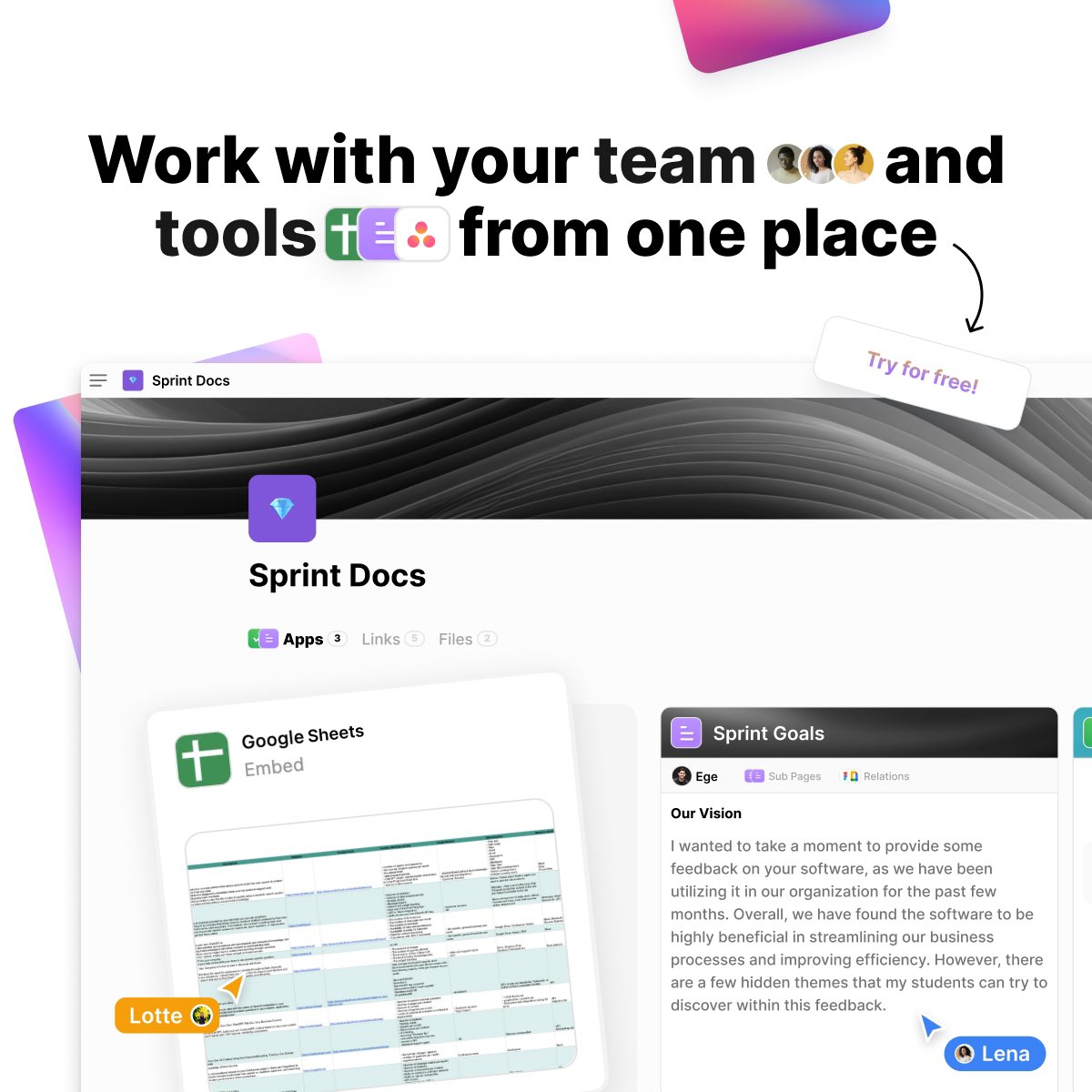 Is your business ready for an all-in-one work solution? 💡

liftOS connects your teams in a collaborative work hub so everything gets done in one place!

It's how our users reduced project delays by 70% with a single tool to:

🤝 Communicate and collaborate
🙌 Plan and execute on