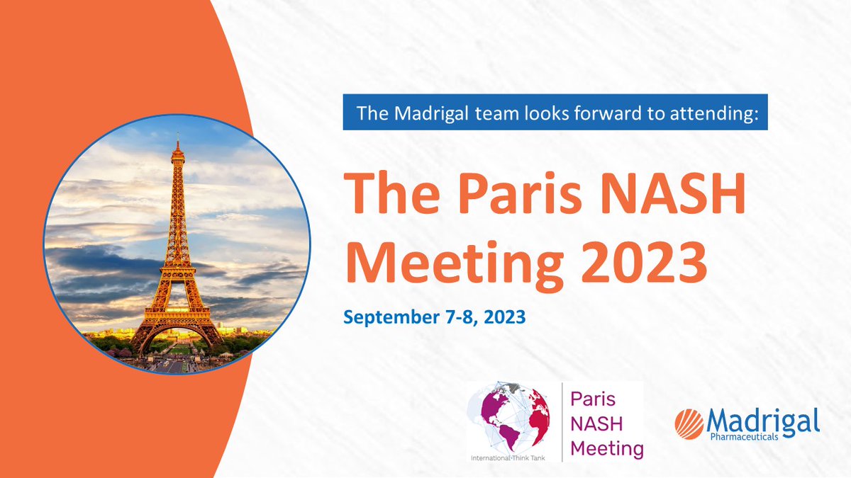 The Madrigal team is heading to the Paris NASH meeting this week – we hope to see you there! #LiverTwitter