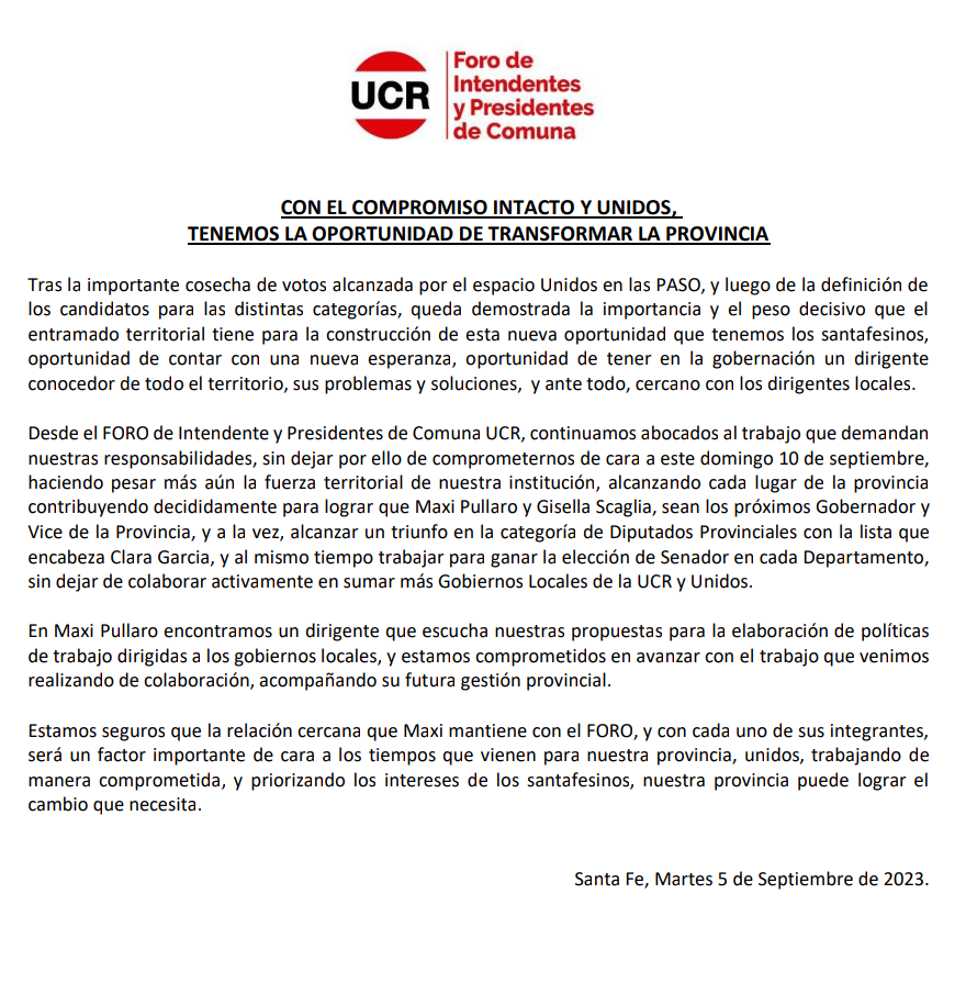 fororadicalSF's tweet photo. Con el compromiso intacto, y #Unidos tenemos la oportunidad de transformar la provincia #UCR #SantaFe #MaxiPullaroGobernador https://t.co/gsGB6MUvGw