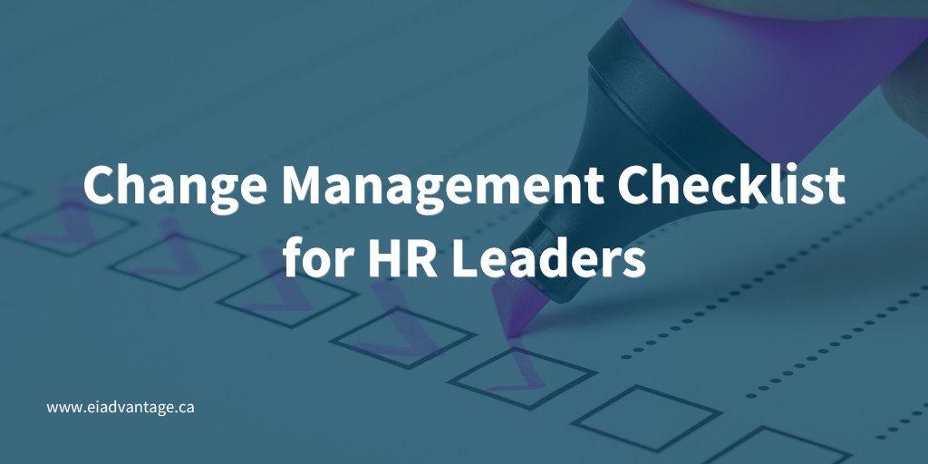 Change is an inevitable part of any organization's growth and success, but it can also be challenging and disruptive if not managed effectively.

That’s why we’ve created a #ChangeManagement checklist to guide you through the process: eiadvantage.ca/change-managem…