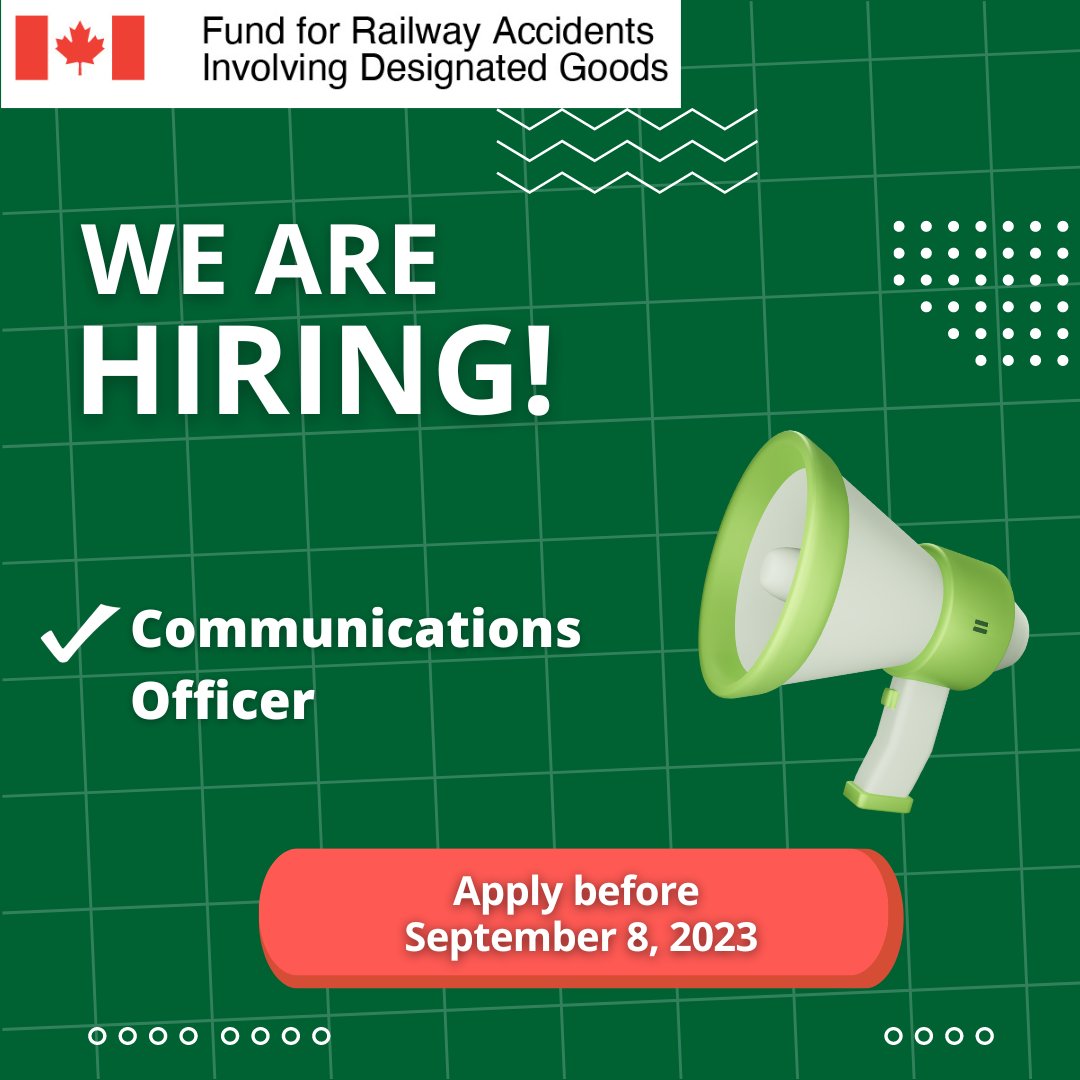 NavireRailCAN's tweet photo. Good news...we're extending our Communications Officer position callout!⏲️New deadline to apply is Sept. 8!
Don't miss this opportunity to join our team at 📎:
https://t.co/6stDgIngoJ
Please repost!
#Jobs #JobPosting #Ottawa #ottawajobs #WorkinOttawa #JobPost #communications https://t.co/q9Ps1OebOG