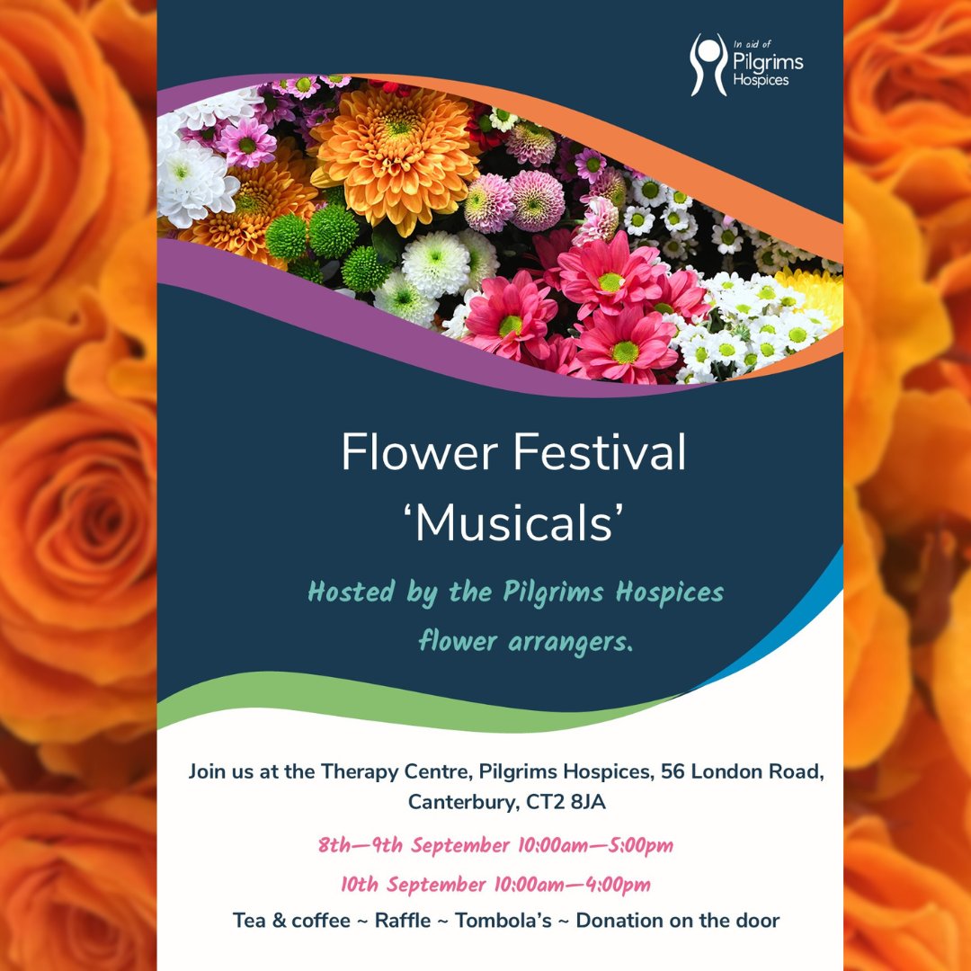 PilgrimsHospice's tweet photo. The Canterbury Hospice gardens will be adorned with over 20 beautiful flower displays from Friday until Sunday.
Displays are by our Volunteer Flower Arrangers &amp; Friends🌻🌺🌸
We hope to see you there.
#PilgrimsHospices #Community #FlowerDisplays #fundraising https://t.co/WHbwFwaHrU
