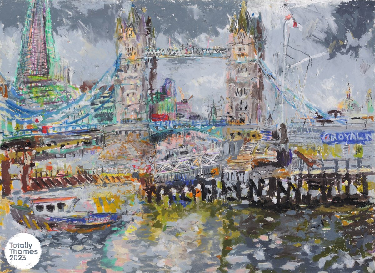 London: Skyline and River
Solo exhibition run: 1 - 26 September
Barbican Library, 2nd floor @barbicanlibs <a href="/barbicancentre/">Barbican Centre</a>
Tower Bridge from Tower Wharf, London
Oil pastel on paper
24 x 33cm
£310 + postage
#thamesfestivaltrust #barbican