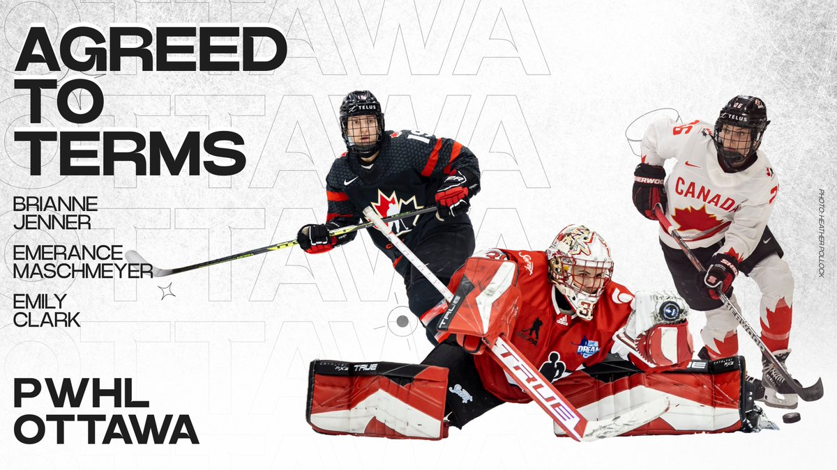 PWHL_Ottawa's tweet photo. Big news, Ottawa!
We are proud to introduce three incredible players as the foundation of our team.

📰 https://t.co/be1d4w0Rvd https://t.co/wOtRUiSU3G