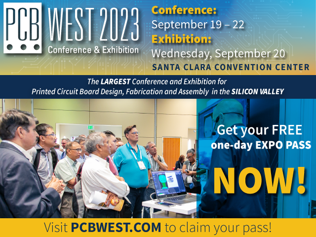 FrancesStewart5's tweet photo. Time to grab your FREE @PCBWest Exhibits Only pass today!
*Visit 100+ suppliers at the LARGEST exhibition for #pcbdesign, #pcbfabrication and #pcbassembly in the #siliconvalley.
Brought to you by @PCEAssociation
We're all about #Engineering Tomorrow's #Electronics https://t.co/ybmJzMZRCG