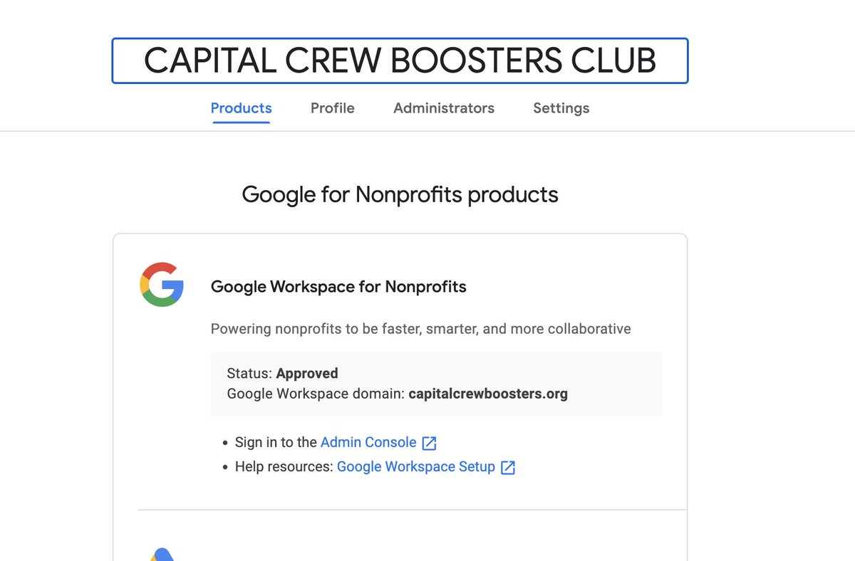 ShaunaSSCS's tweet image. I am in a loop I can&apos;t get out of to access my Google for non profits workspace. Every doc says there should be a get started button, but I don&apos;t see one. @AskWorkspace