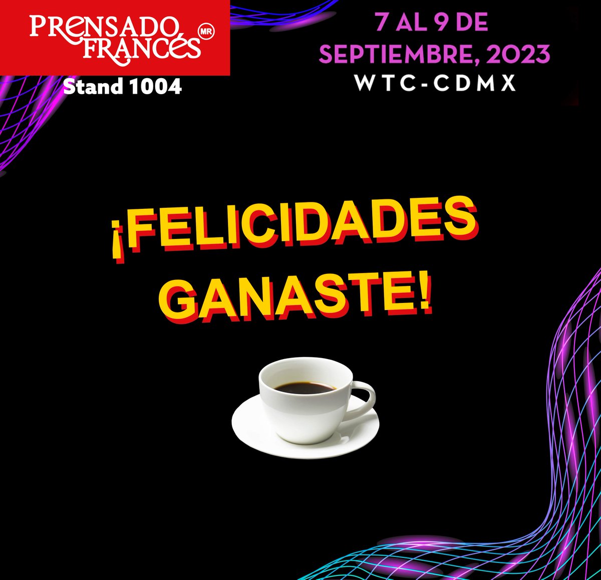 PrensadoFrances's tweet photo. 🏆 FELICIDADES 🏆

Te Etiquetamos Favor De Mandarnos Mensaje

#Expocafe2023

Dora Juarez
@Dorismarjg https://t.co/2u8z58m9Ov