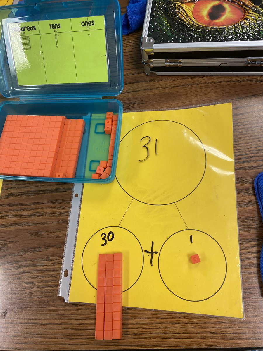 mrshall1211's tweet photo. Using manipulatives to represent numbers and write numbers in expanded form! https://t.co/c1B5JT7uW5