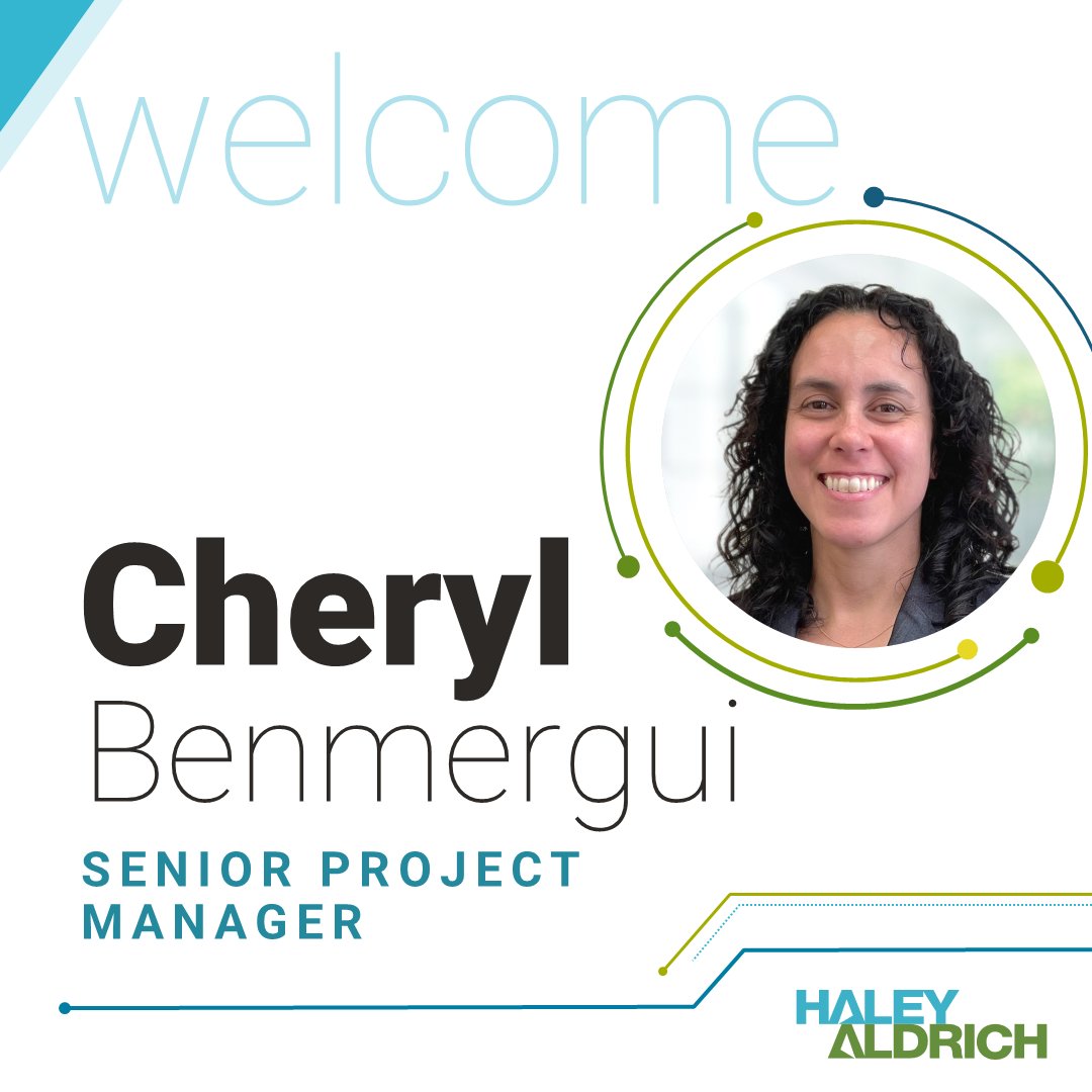 haleyaldrich's tweet photo. Please join us in welcoming Senior Project Manager and Environmental Engineer Cheryl Benmergui to Haley &amp; Aldrich! Cheryl brings a collaborative spirit and determination to complex city, state, and federal cleanup programs. 

Learn more about Cheryl: https://t.co/4T1xr2ZZmM https://t.co/DUCq5fvhIf