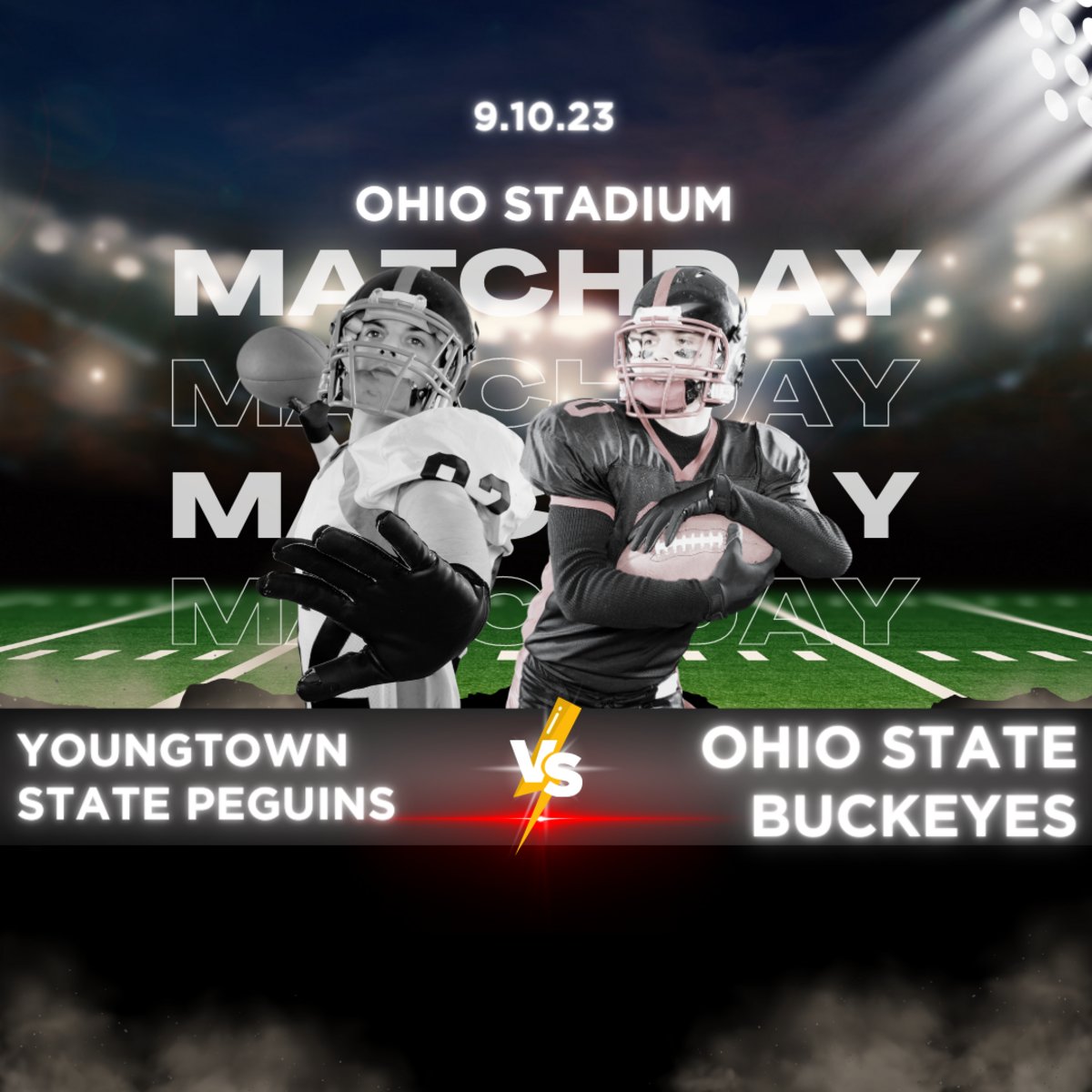 Don't miss out on the start of #collegefootball season! Head to the #OhioStadium this Saturday to watch the #OhioStateBuckeyes face off against the #YoungstownStatePenguins. Keep up with the season by going to bit.ly/44kWIvA.