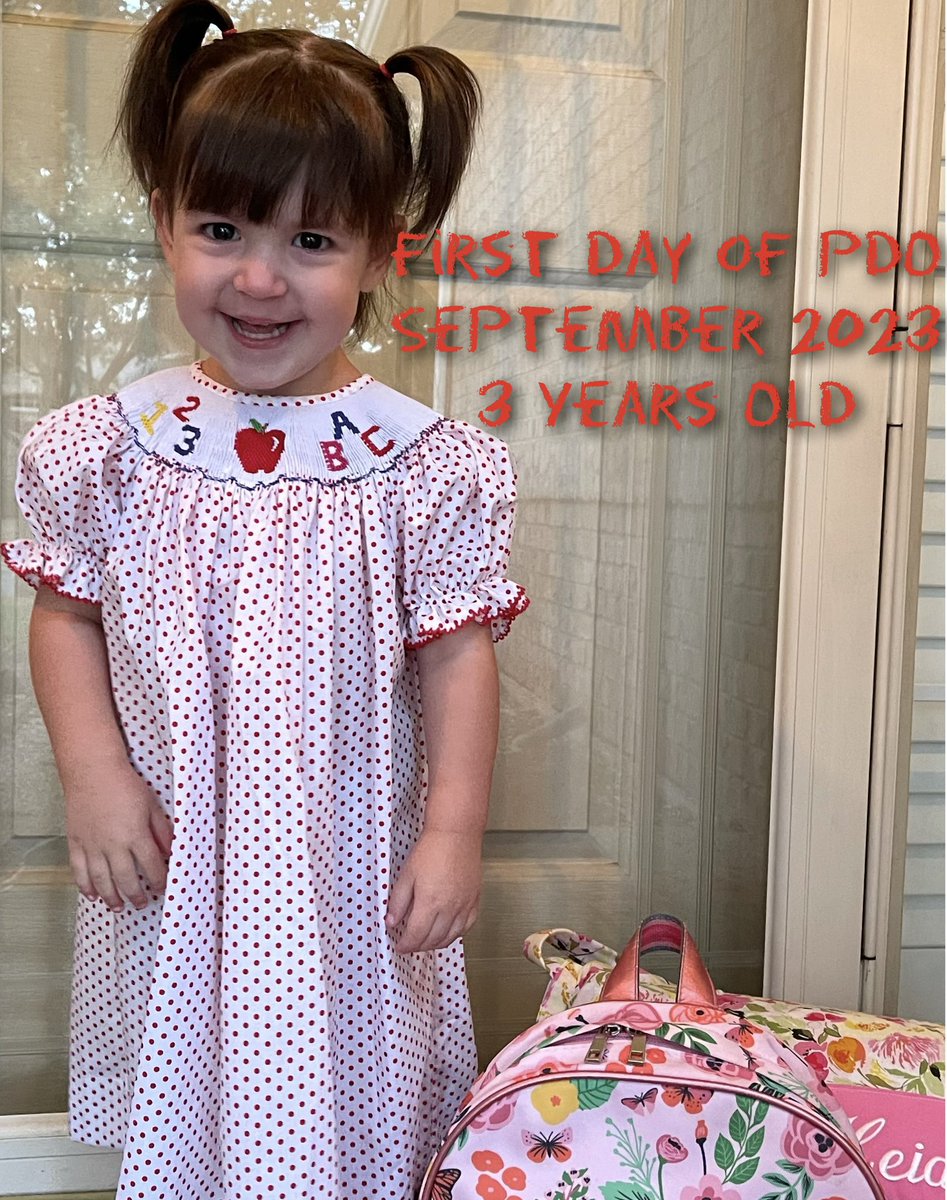 MissHollyKnott's tweet photo. Baby girl was so excited and ready!  So proud of her for doing amazing today!  Can’t wait to see all she will do this year!  #firstdayofpdo #heidimadelynknott #3yearsold https://t.co/HPWgPPhQE3