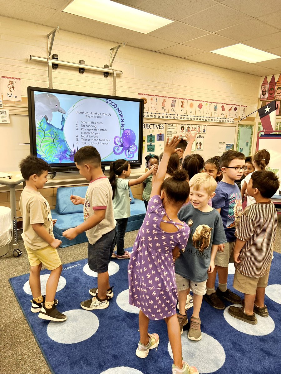 Kelly Pyron (@kinder_pyron) on Twitter photo Today <a href="/DowlingTigers/">Dowling Elementary ECISD</a> Kinders learned Stand Up, Hand Up, Pair Up. This #Kaganstrategy got them moving and talking, so …of course they loved it! 😊#DowlingDeepDive Today <a href="/DowlingTigers/">Dowling Elementary ECISD</a> Kinders learned Stand Up, Hand Up, Pair Up. This #Kaganstrategy got them moving and talking, so …of course they loved it! 😊#DowlingDeepDive