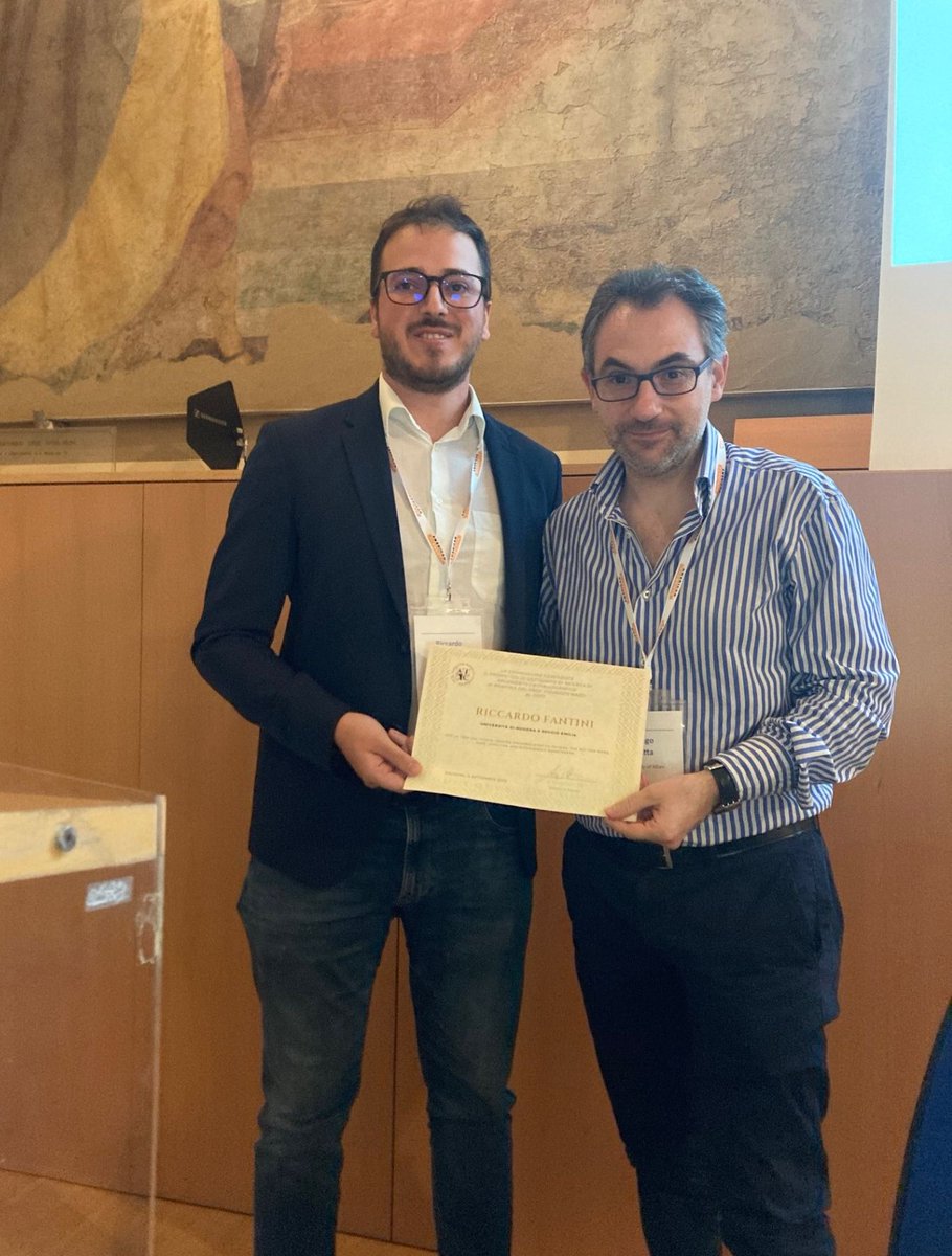 Best PhD Thesis Prize (in memory of Prof. Fiorenzo Mazzi):  
Riccardo Fantini 
Università di Modena e Reggio Emilia <a href="/UNIMORE_univ/">UNIMORE</a>  “Zeolites as a scaffold for UV filters: from sunscreens to crystallography”