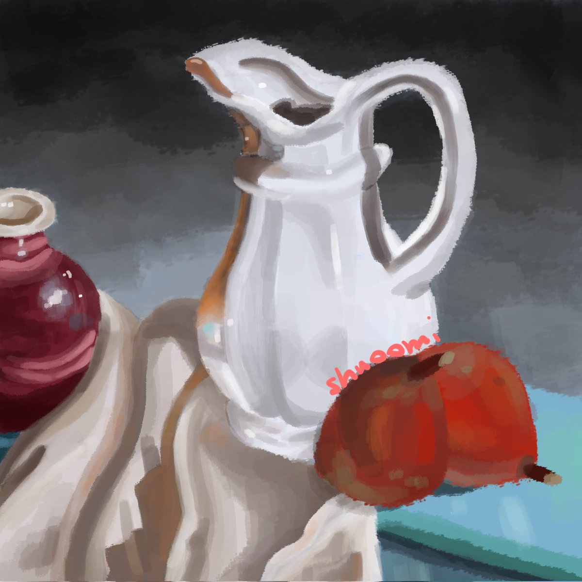 Shuoomi's tweet photo. More recent art stuff #StillLife #originalcharacter #Splatoon3art #backgrounddrawing https://t.co/c4yJ0IkdBp