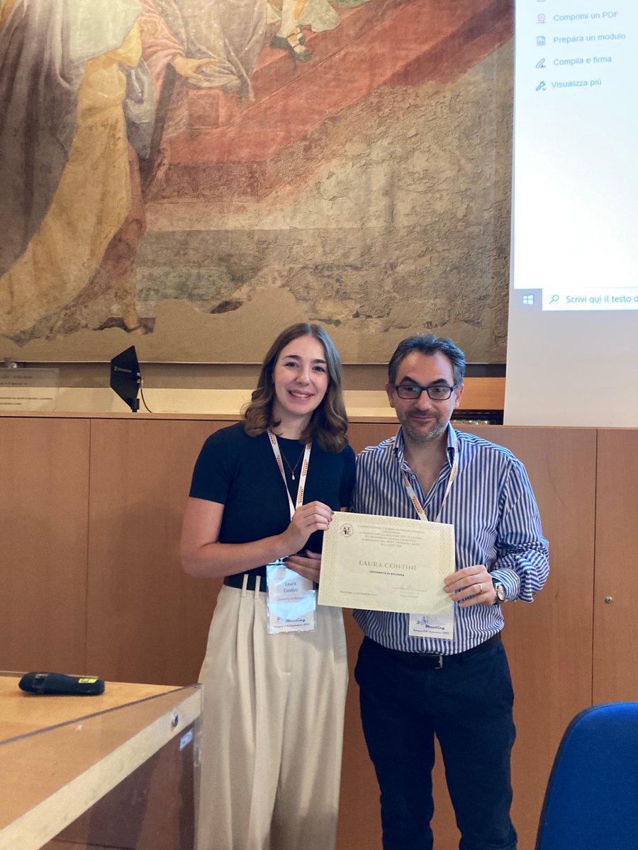Associazione Italiana Cristallografia (@aicryst) on Twitter photo Best Master’s Thesis Prize (in memory of Prof. Fiorenzo Mazzi):
Laura Contini <a href="/_lauracontini/">Laura Contini</a>
UniversitĂ di Bologna <a href="/Unibo/">UniversitĂ di Bologna</a>
“Stimuli Responsive Hybrid Coordination Polymers based on Copper Iodide as luminescent mechanochromic materials” Best Master’s Thesis Prize (in memory of Prof. Fiorenzo Mazzi):
Laura Contini <a href="/_lauracontini/">Laura Contini</a>
UniversitĂ di Bologna <a href="/Unibo/">UniversitĂ di Bologna</a>
“Stimuli Responsive Hybrid Coordination Polymers based on Copper Iodide as luminescent mechanochromic materials”