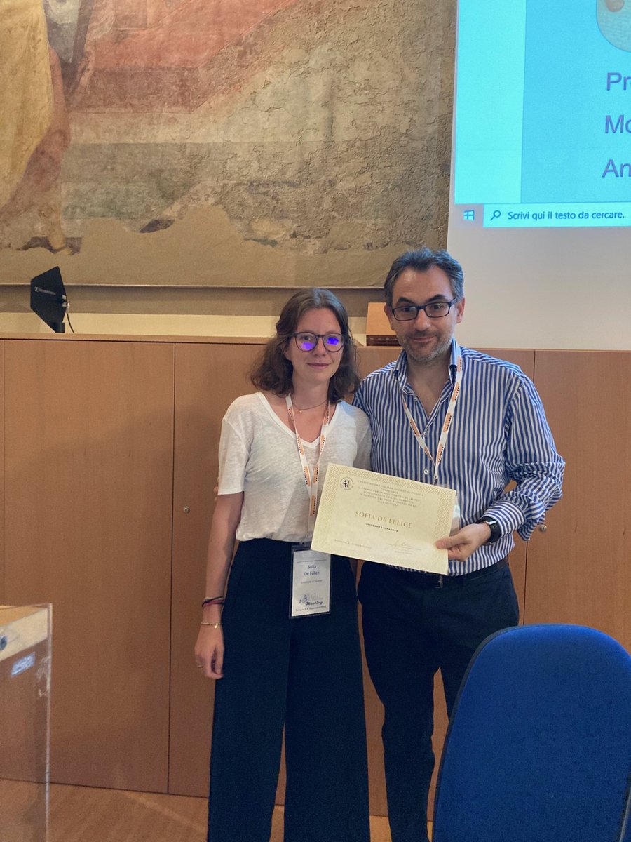 Best Master’s Thesis Prize (in memory of Prof. Fiorenzo Mazzi):
Sofia de Felice @sofia_defelice
Università degli Studi di Padova @UniPadova
'Structural investigation of Pseudomonas aeruginosa SOS machinery components by cryo-EM'