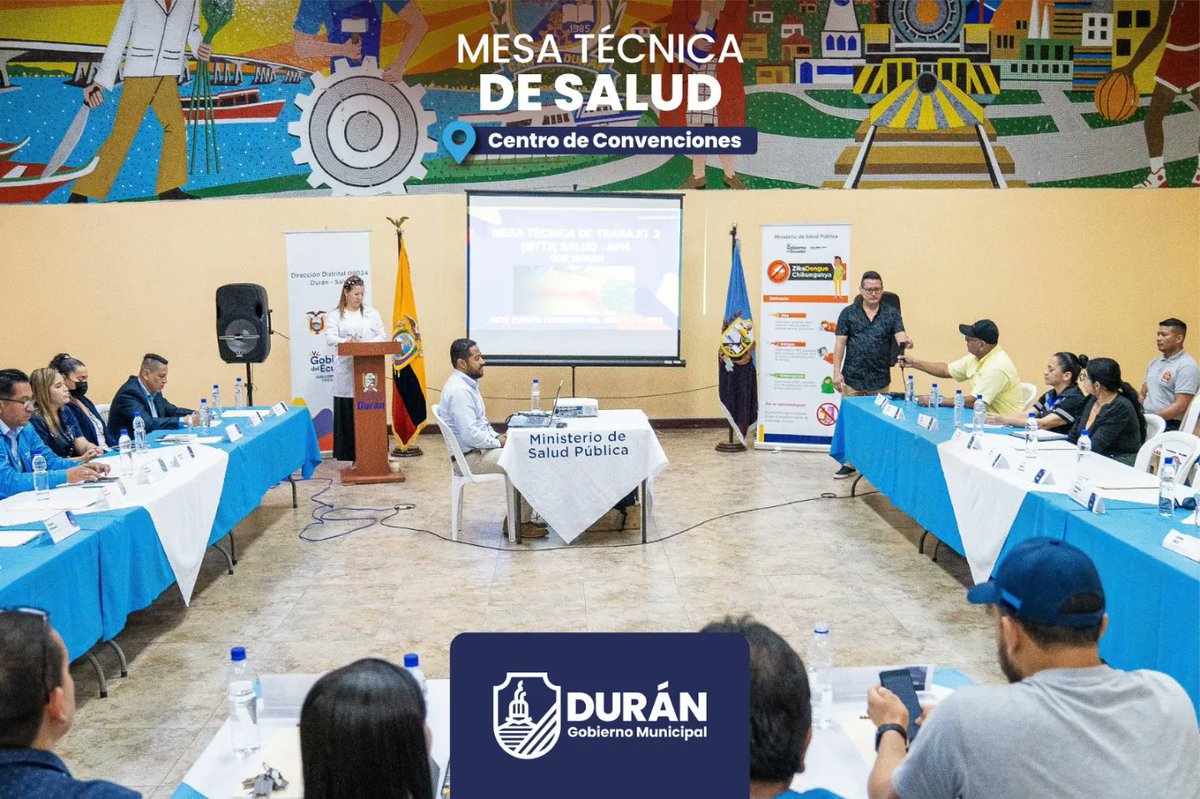 GobiernodeDuran's tweet photo. En un trabajo articulado con el @Salud_Ec se desarrolló la mesa técnica #2 de salud, en la cual se realizó un análisis epidemiológico mensual. 

Además se desarrollaron estrategias interinstitucionales para mejorar el estado de salud de la población.

#ViveLaTransformación https://t.co/5LzQ4B4RPt