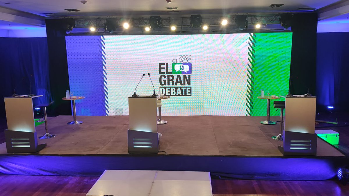 GranDebateChaco's tweet photo. #DebateChaco 
Todo listo para El Gran Debate de los candidatos a gobernar. 

👤 El periodista Pedro Cáceres será el moderador en el debate de candidatos a gobernador. 

Transmite Canal 9, Imagen del Nordeste 📺 https://t.co/v5aFPgWc7m