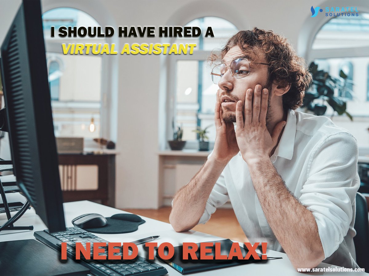 saratelsolution's tweet photo. Realizing I should've invested in a Virtual Assistant like... Time to unwind and let go! 🌴💆

#Wednesday #WednesdayVibe #SelfCareMode #RelaxAndUnwind #WorkLifeBalance https://t.co/yb0O0qxHWB