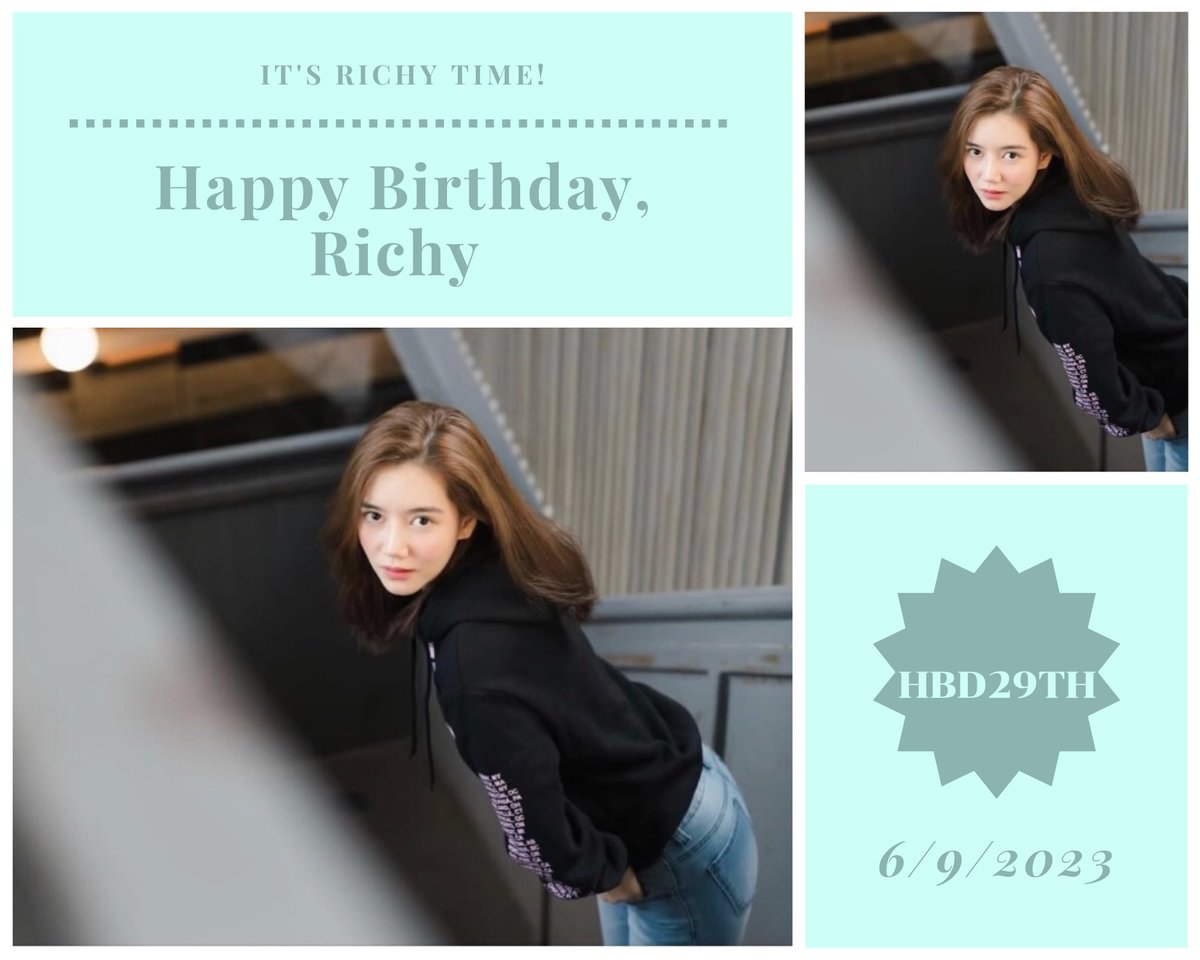 HAPPY BIRTHDAY RICHY 
ขอให้มีความสุขมากๆสุขภาพแข็งแรง 
การงาน การเงินรุ่งเรืองนะค่ะ
 
#HBD29THRICHY
#ริชชี่อรเณศ