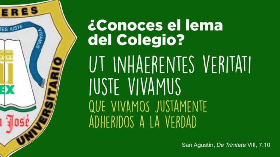 💢¿Conoces el lema de nuestro Colegio Mayor?💢
Tomado de Trinitate de San Agustín 
#cmusjsiempre #cmusjfamilia #colegiomayor #colegiomayorsanjose