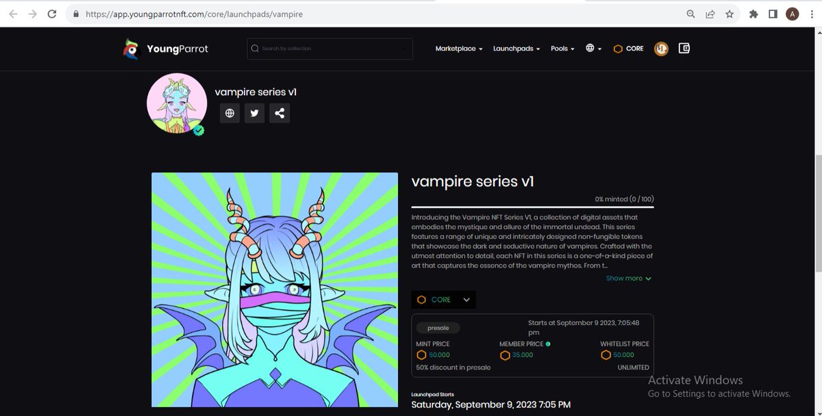 Upcoming launchpad on <a href="/youngparrotnft/">YoungParrot</a> 
<a href="/Coredao_Org/">Core DAO 🔶</a>
👉Presale 50% discount😳😱

Only 100nfts 🧐

Grab this opportunity

<a href="/Brandlab8998/">Brandlab</a>

app.youngparrotnft.com/core/launchpad…